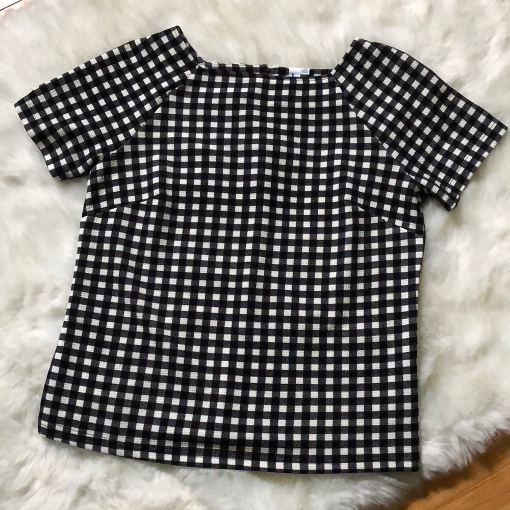 JL Jules & Leopold Textured Gingham Tee